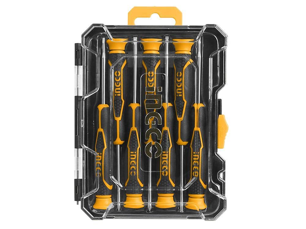 Ingco 7 Pieces Precision Screwdriver Set (Black Yellow)