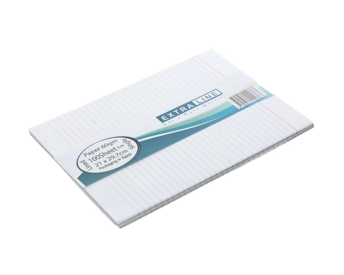 Lined Paper 60 g 100 Sheets A4 Size professional single pack smooth paper for printing and writing White