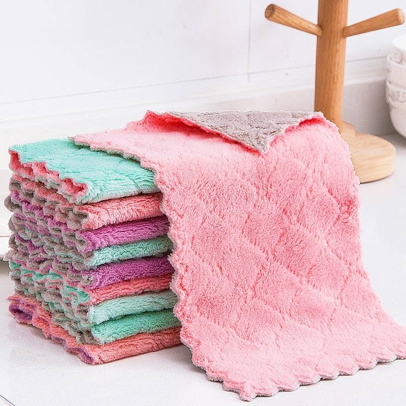 "Set of 10 Microfiber Towels 25x25 cm Soft and Durable for Kitchen and Car, Efficient Cleaning and Residue Free Buy Now and Enjoy Premium Clean!"|By Generic