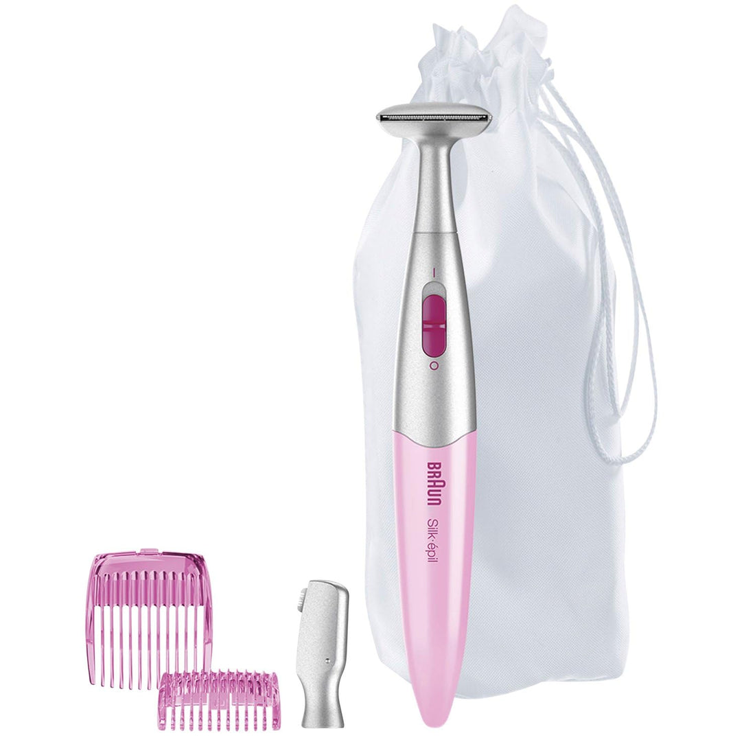 Braun Spare Parts – Braun Silk epil Beauty Styler, Bikini Styler Wet & Dry, Battery Operated, Multi Usage, Non-Retail Packaging, Packaging May Vary – FG110 Pink