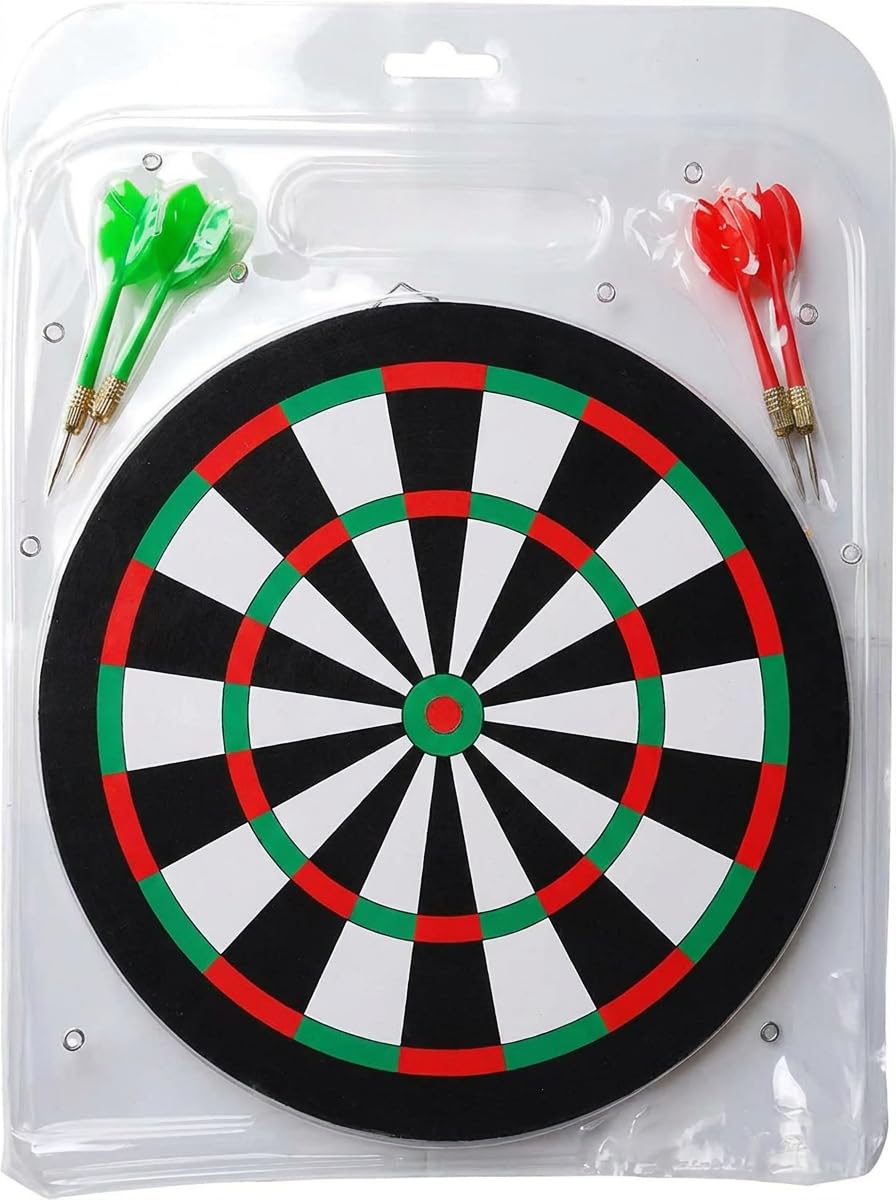 GHAZAL 12 Inch Custom Safety Magnet Dartboard Set with 6 Magnetic Darts, High-Grade Flannel, 39x32cm, for Competition or Game