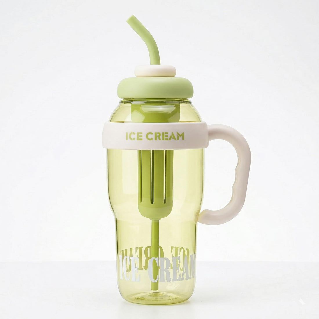 Nopatia 1300ml Water Bottle with Straw Sports Design for Kids and Adults, Perfect for Camping and Sports, Large Water Cup.(Green)