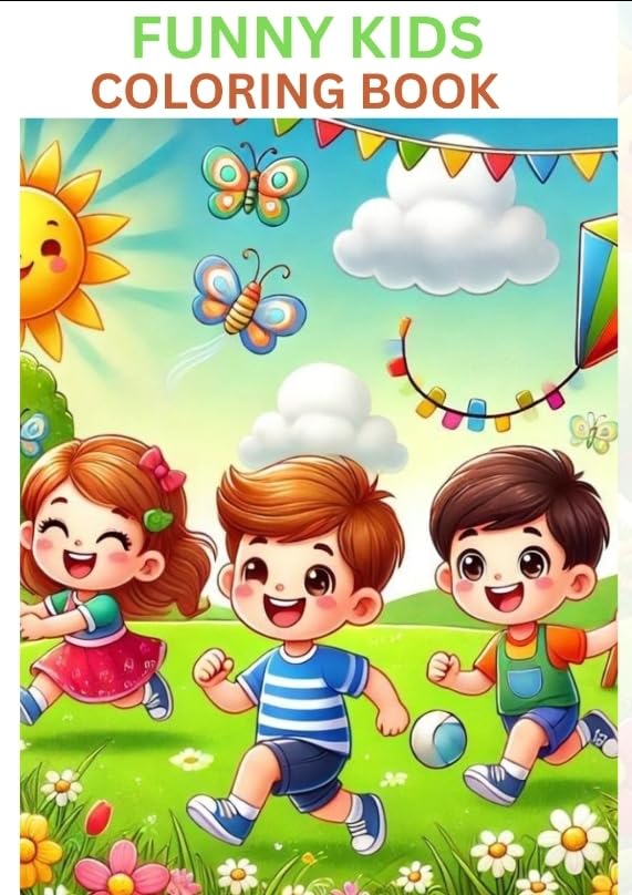 Kids Coloring Book 20 Pages "Each booklet features a fun and easy theme love, drawings perfect." (Funny kids 2)