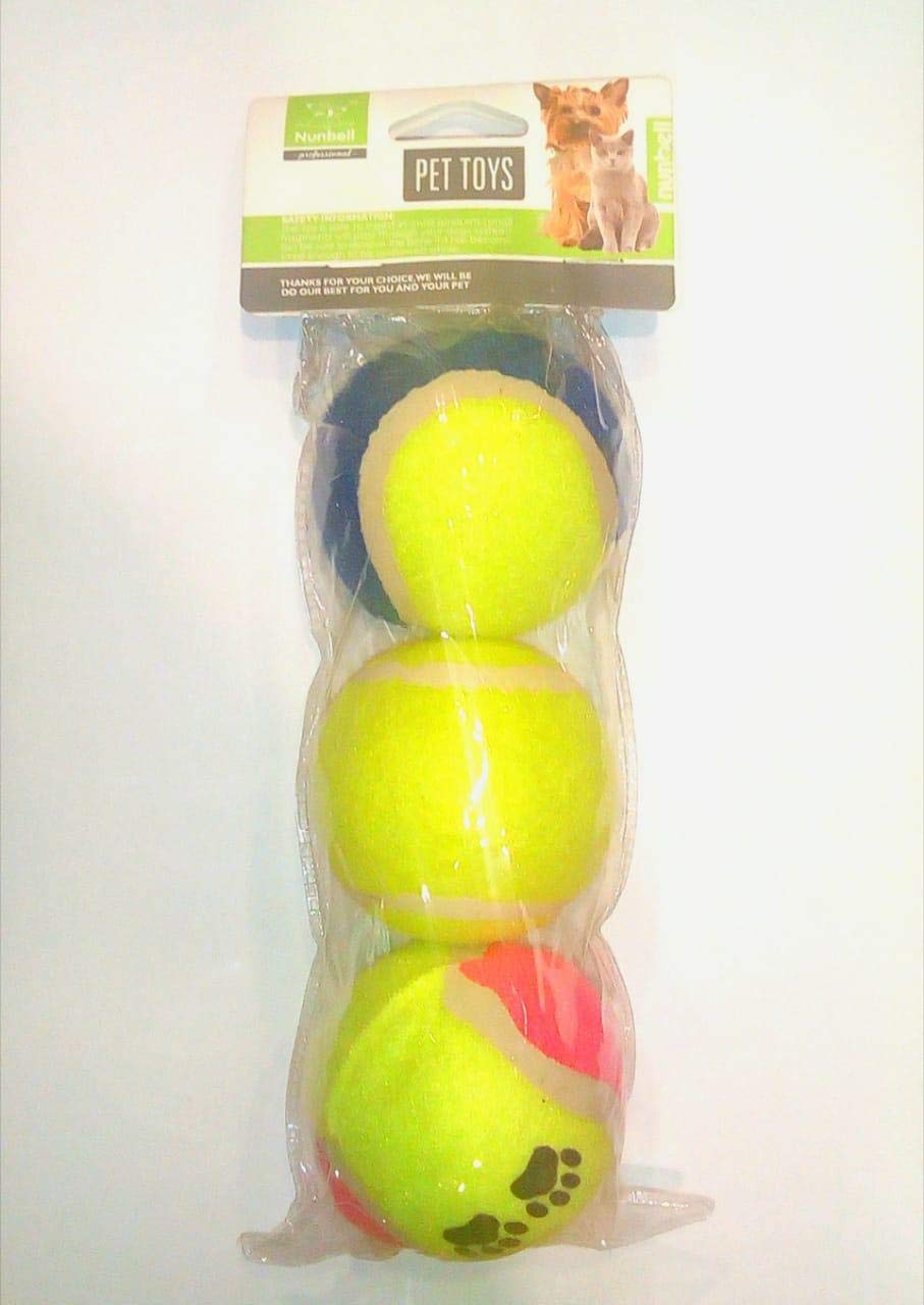 Nunbell Tennis Balls For Pets - Durable Balls - 3 Pieces