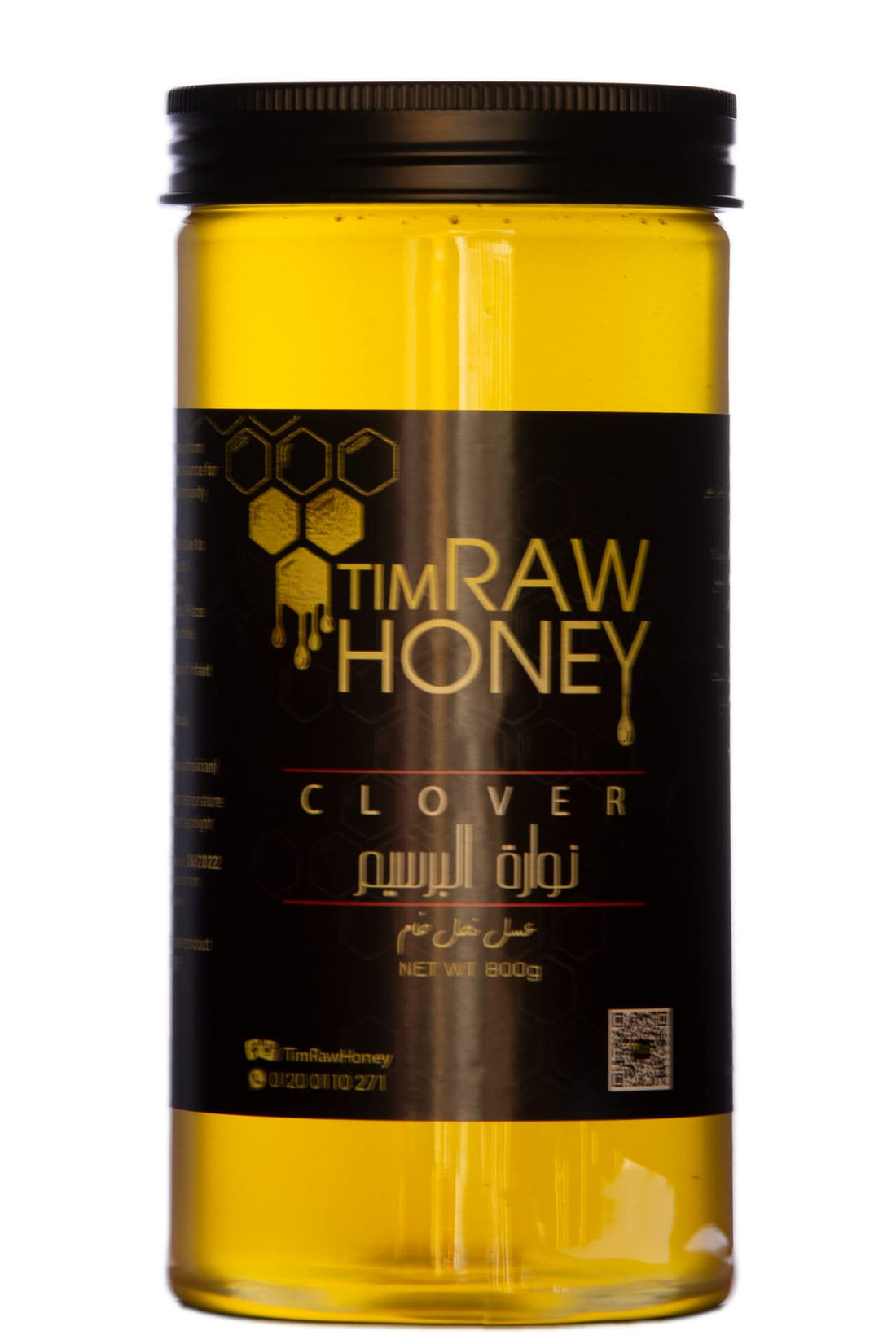 Clover Raw Honey 750g N Wt | by Tim Raw Honey | 100% Pure, Unfiltered & Unprocessed | Packed in Food-Grade PET Jar with Double Seal | High-Quality, Rich Aroma & Smooth Taste | Rich with Bee Enzymes