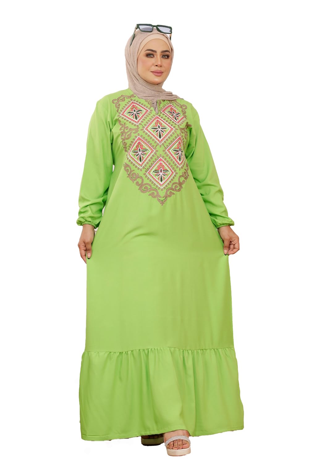 Abaya Style Dress Casual with belt long Sleeve Alamalshop for women