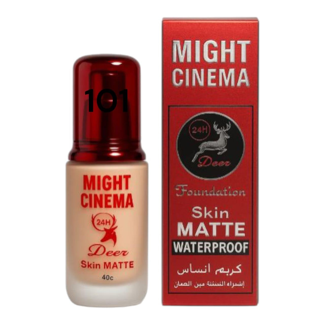 24H Waterproof Matte Foundation Deer 40ml (101)