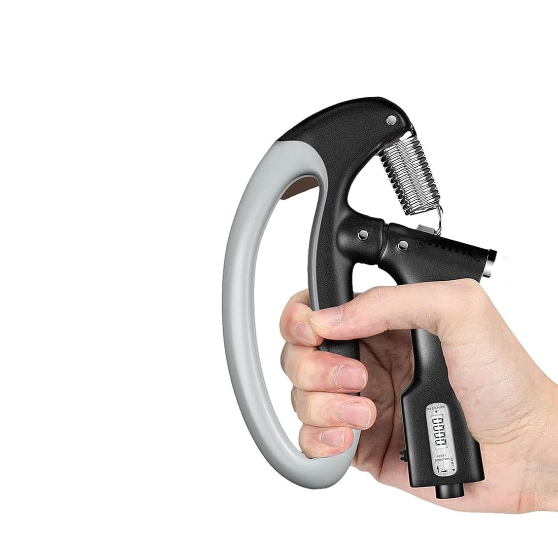 TRUE FIT Hand Strengthener Grip with Counter, 22-220 lbs Adjustable Resistance for Finger & Wrist Training - Rehab & Sports Equipment