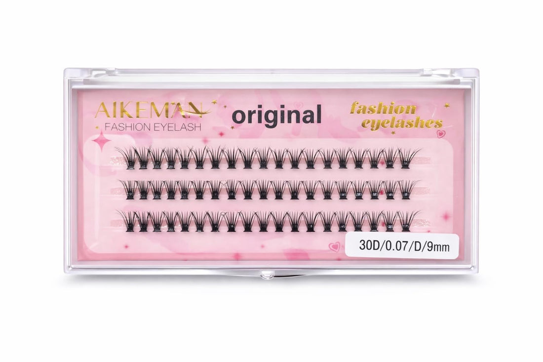 60 Pcs 30D Mink Short Lash Clusters 9mm, 0.07 D Curl Compact Volume Fans for Inner Corner Detailing, Lash Mapping & Professional Extension Application