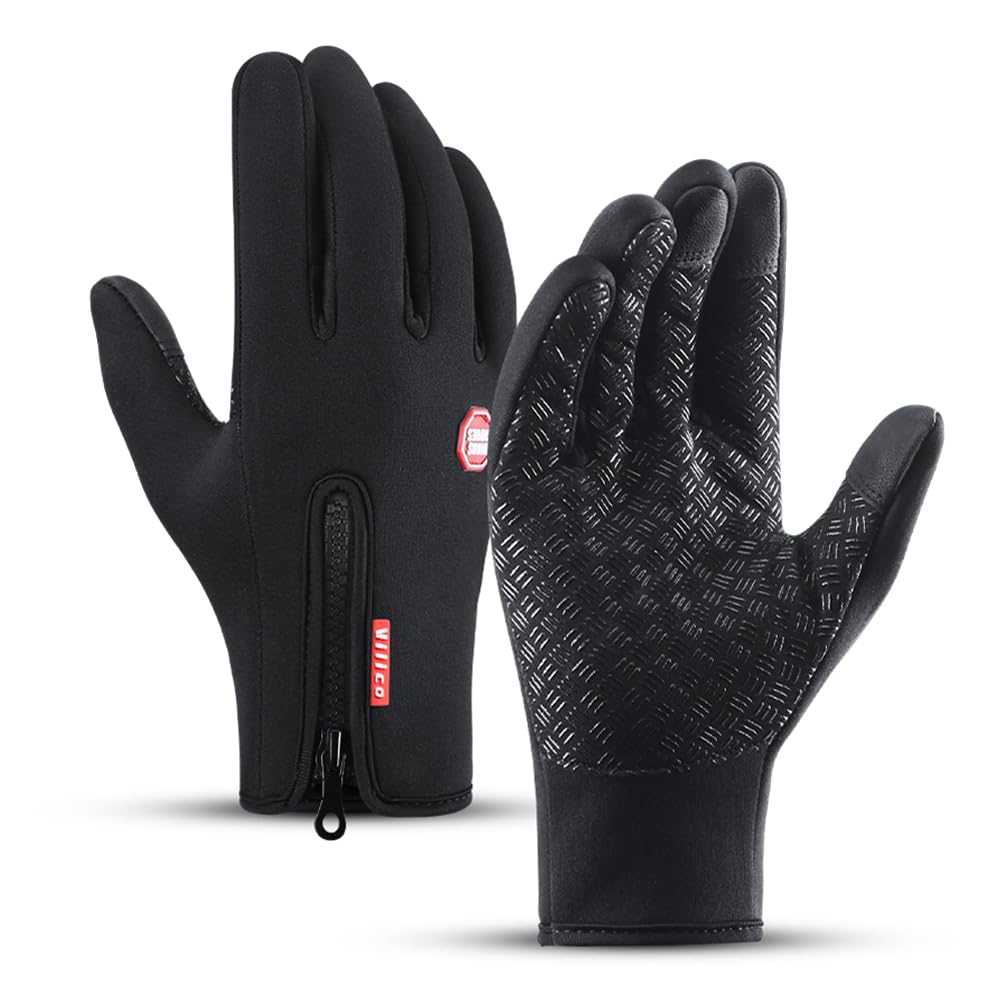 Winter Gloves for Men & Women, Waterproof Touch Screen Anti-Slip Gloves Windproof Thermal Sports Gloves