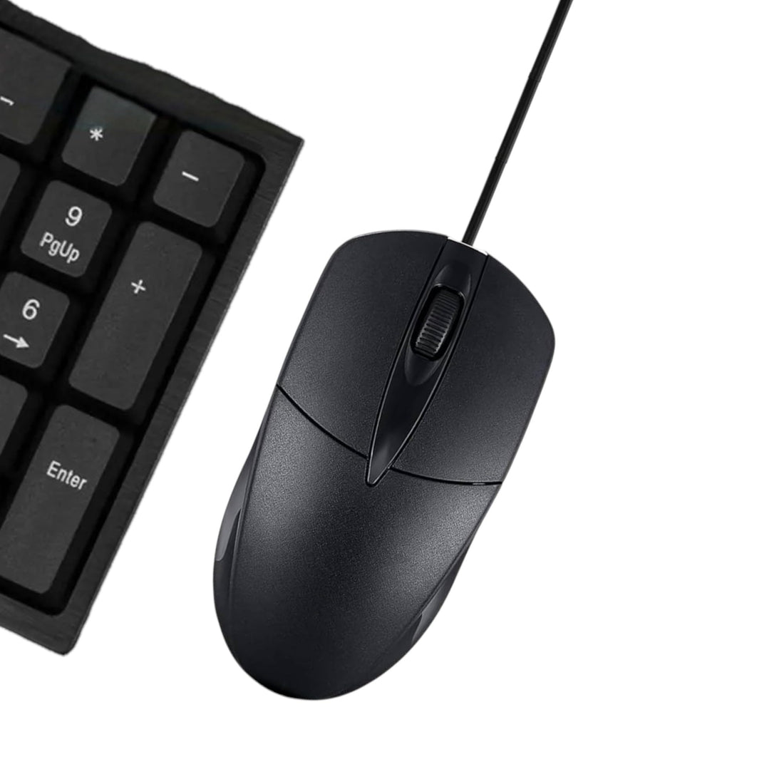 Mouse Zero Comfort USB Wired, 3 Button, 1000 DPI, High Performance Plug & Play, for Desktop, PC and Laptop Windows/Mac (ZR 180, Dark)