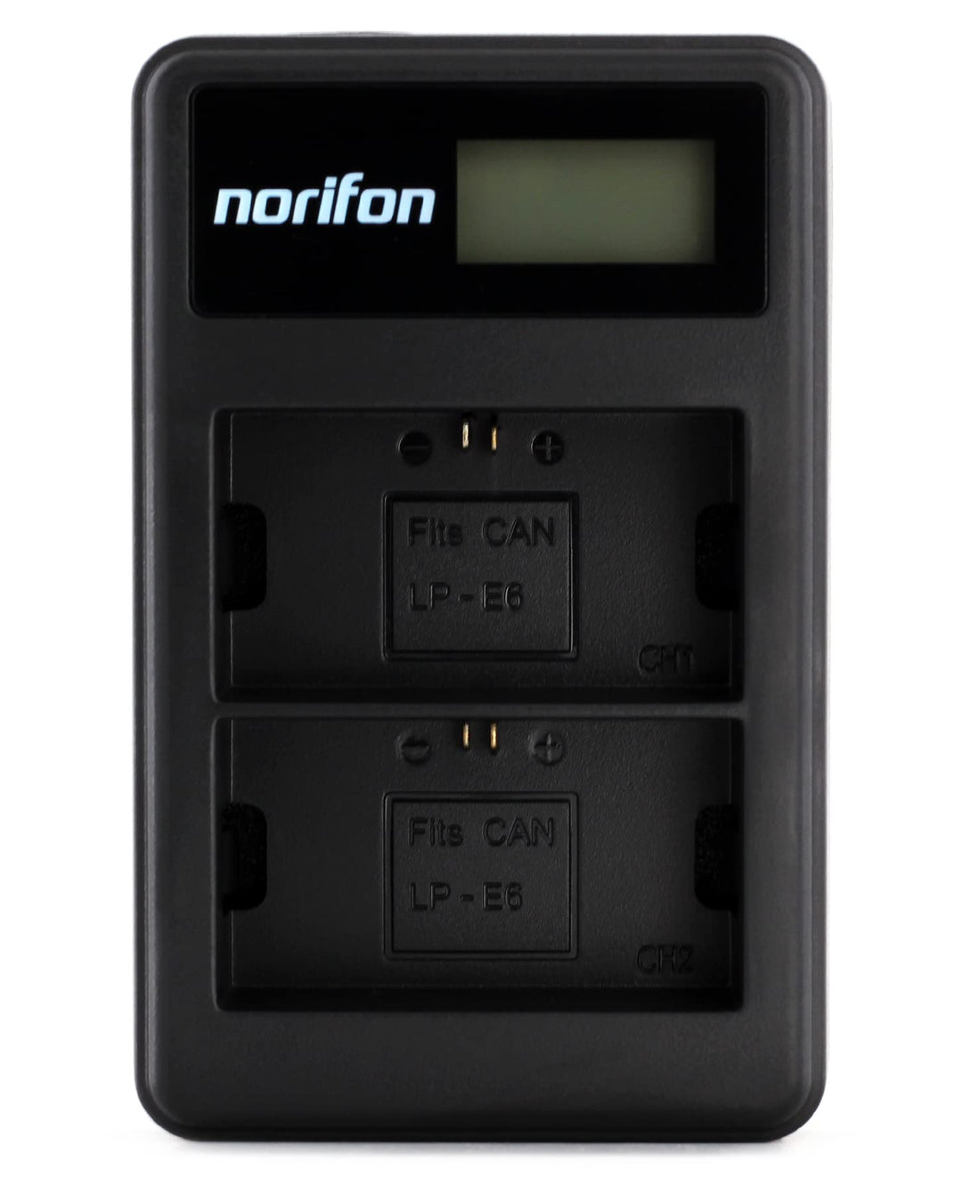 Norifon LP-E6 Dual Channel LCD USB Charger for Canon EOS 5D Mark II, EOS 5D Mark III, EOS 5D Mark2, EOS 5DS, EOS 5DS R, EOS 60D, EOS 60Da, EOS 6D, EOS 70D, EOS 7D, EOS 7D Mark II Camera and More