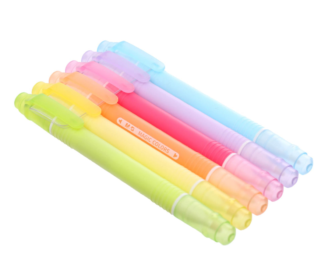 M&G Highlighter Set, 6 Vibrant Colors, Chisel Tip for Precise Highlighting and Marking