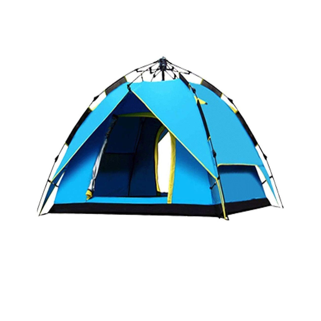 QPLKKMOI Family Camping Tent Large Waterproof Pop Up Tents, Fully Automatic Outdoor Sun Shelter (Color : Blue)