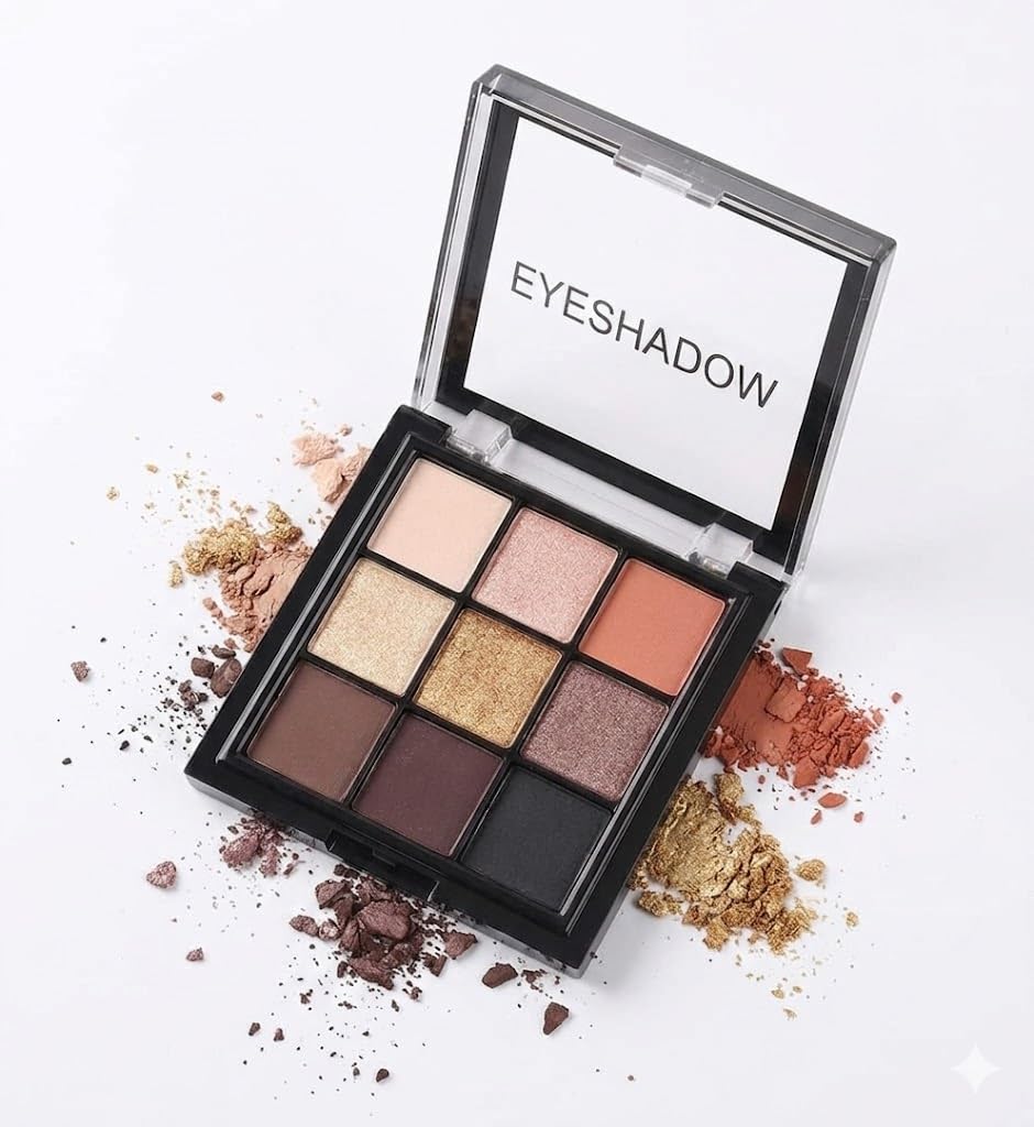 EYESHADOW Colors Colorful Eyeshadow Palette Makeup Nude Matte Shimmer Eye Shadow Powder Palette,Naturing-Looking Long Lasting Waterproof (9 COLOR PALETTE)