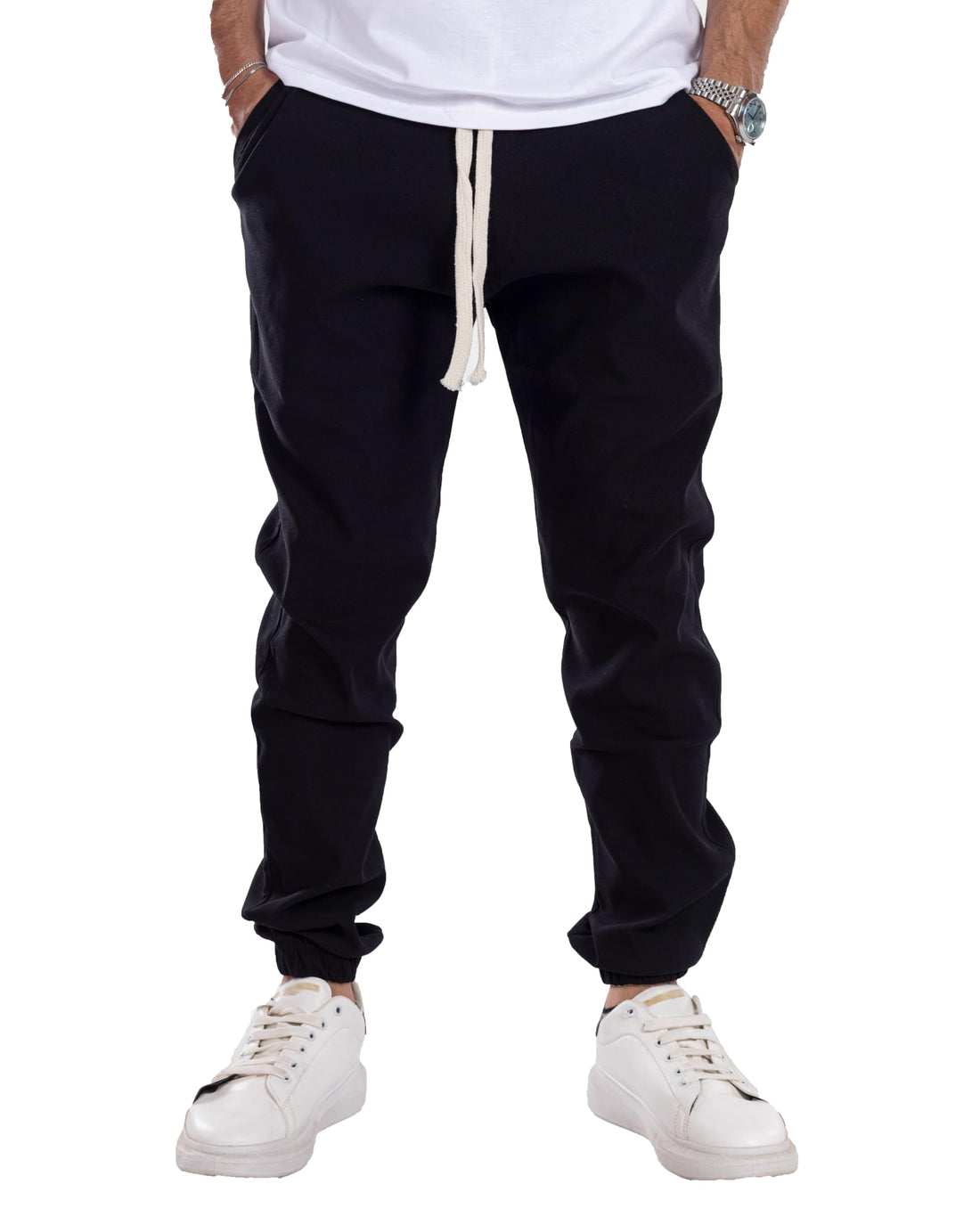 Soft Lycra Spandex Sweatpants for Men – White Eagle Brand – Classic Plain Design