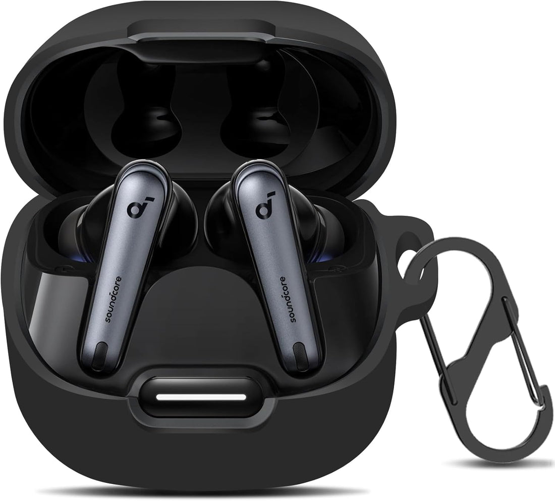 Compatible with Anker Soundcore Liberty 4 NC Case Cover, Soft Silicone Shockproof Protective Case Skin for Soundcore Liberty 4 NC Wireless Earbuds. (Black)