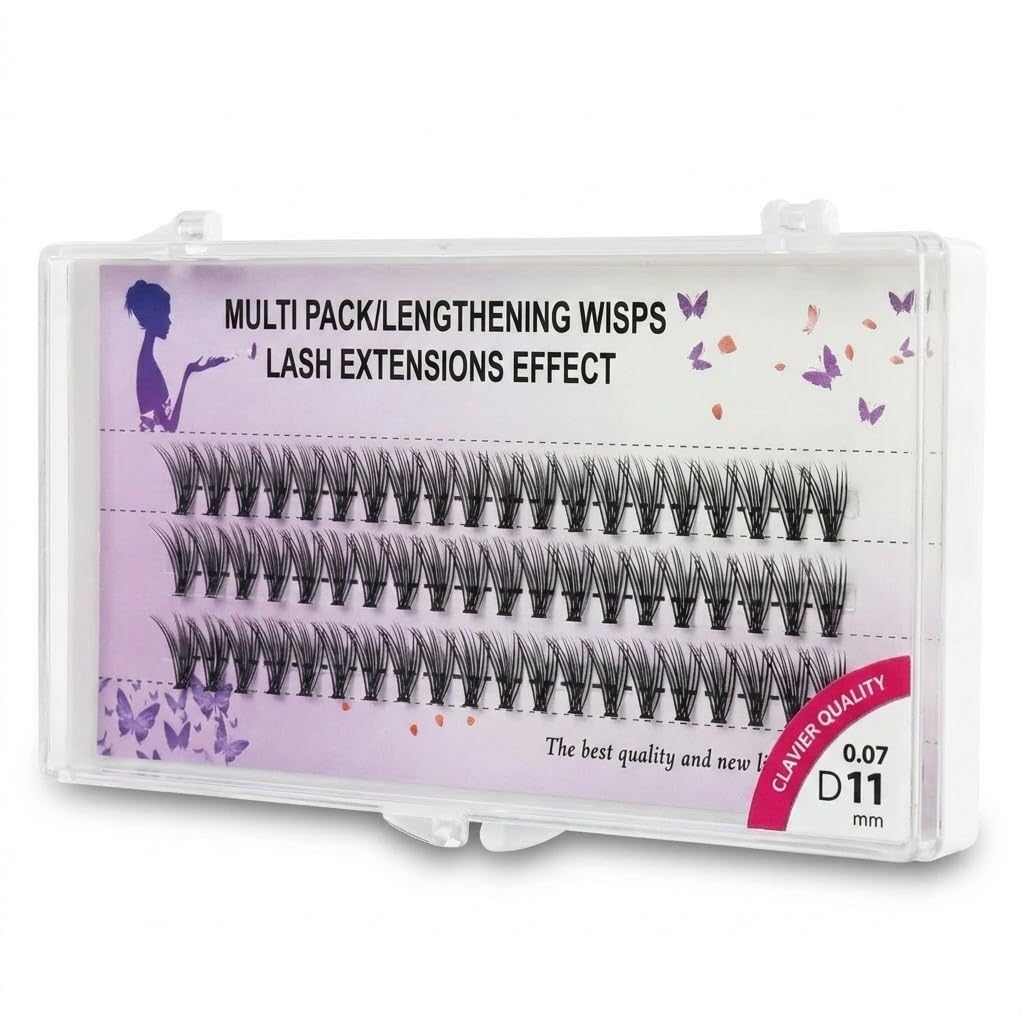 60 PCS - Extensions Individual Lash Volume 6D mink - FREE EYELASHES - Natural Eyelashes 6D - -(144-0.07-11mm) -ONE BY ONE