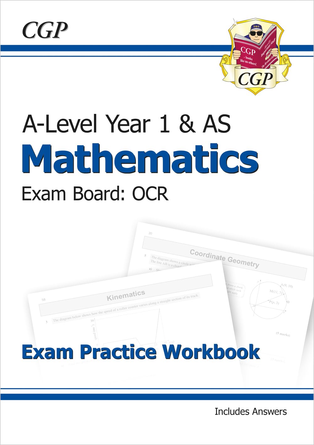 Coordination Group Publications Ltd (CGP) AS-Level Maths OCR Exam Practice Workbook (includes Answers)