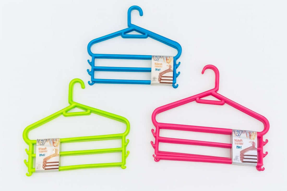 Home Care P-482 3-Piece Pants Hanger Set Specialized Wardrobe Storage, Plastic