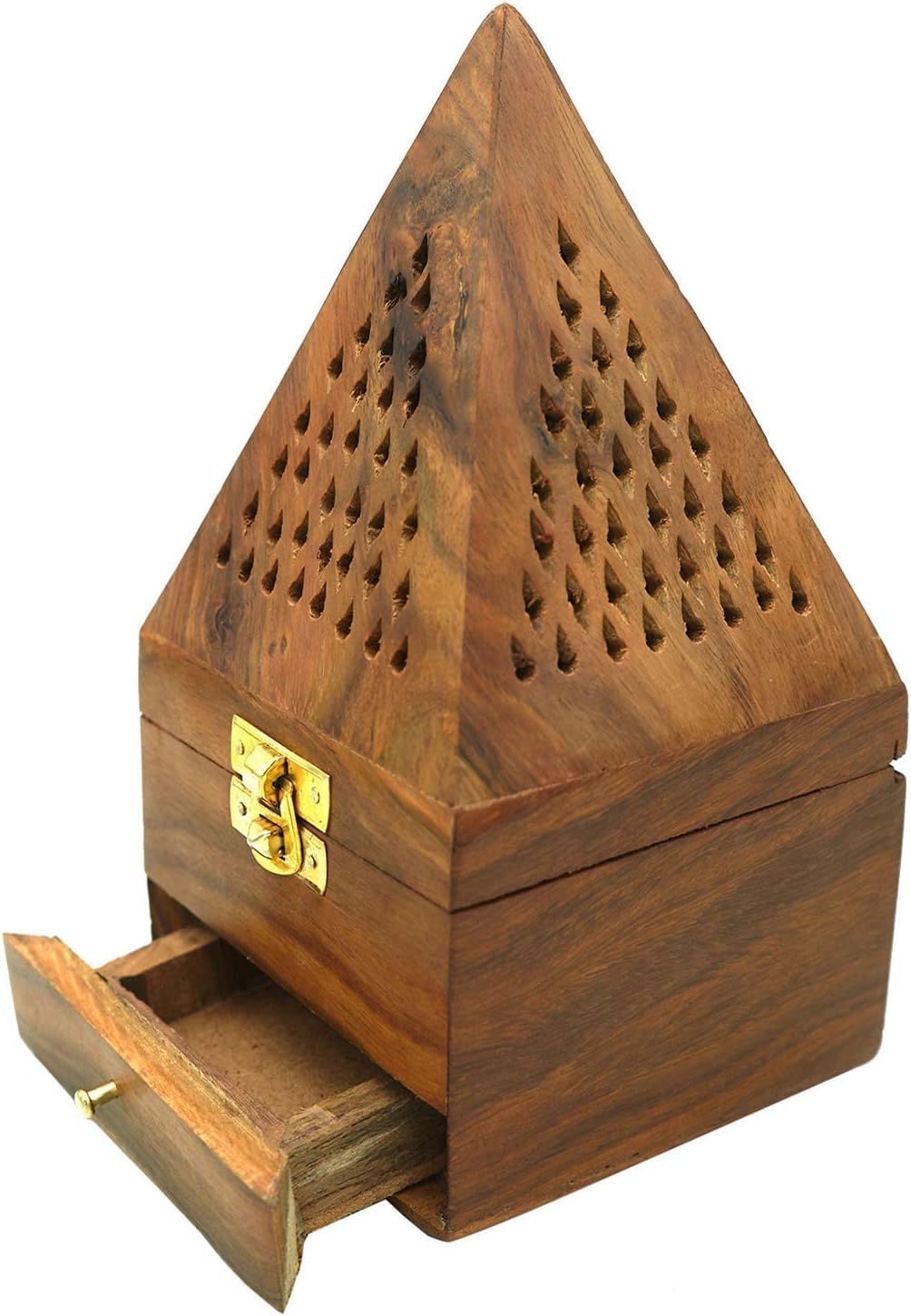 Wooden Incense Burner with Drawer | Modern Home Decor Incense Holder | Office Incense Burner for Office, Living Room and Gifts