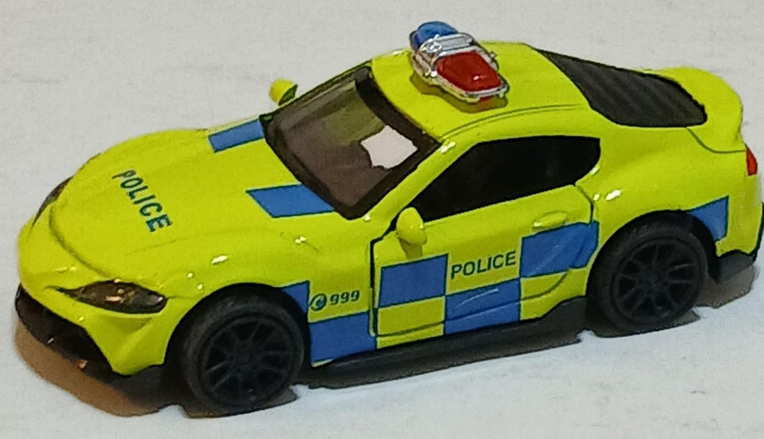 Metal Green Police Car Toy 12 CM 2 Doors Open Non-Riding Toy Vehicle