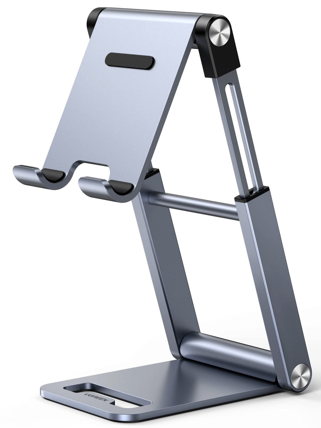 UGREEN Phone Stand, Premium Metal Phone Holder for Desk, Height Adjustable Mobile Stand Foldable iPhone Holder Compatible with Most Phones, iPhone 15 Pro/Pro Max, Samsung Galaxy, Tablet/iPad Silver