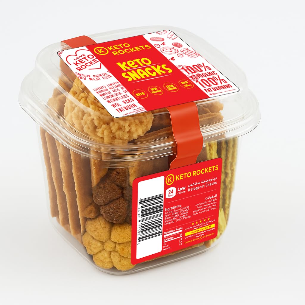 Fresh Snacks Box from *Keto Rockets* - keto - diet - healthy - safe for diabetics - sugar free, sweetened with natural stevia - gluten free - 16 pieces