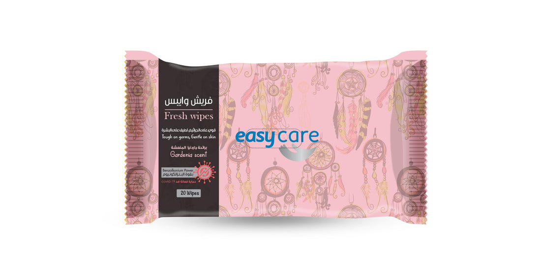 Easy Care Wet Wipes, Gardenia Scent, 20 Wipes