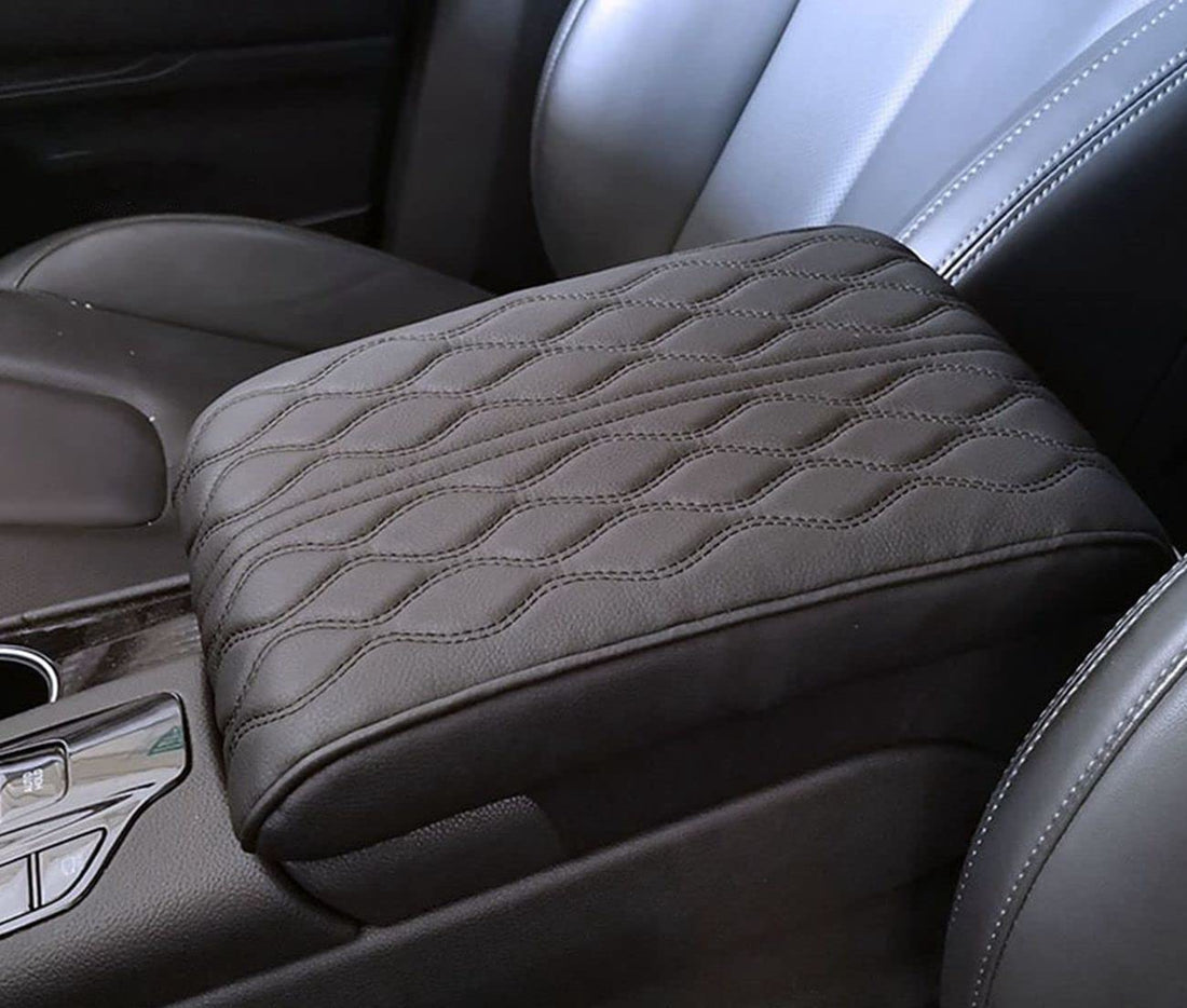 Universal Car Centre Console Armrest Protection Armrest Covers Car Armrest Box Pad PU Leather Cushion Car Decor Accessories Car Armrest Seat Box Cover Armrest Cushion