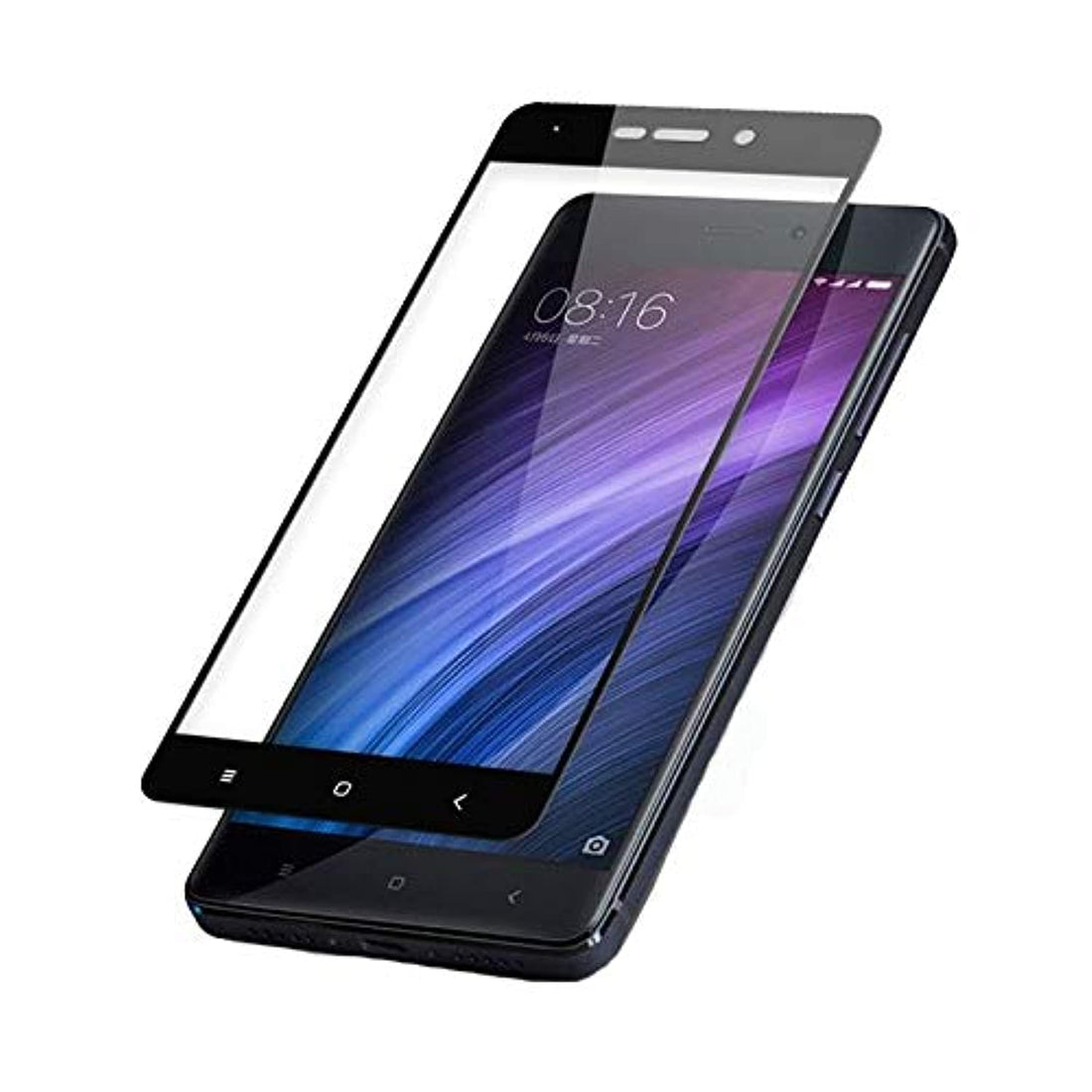 5D Screen Protector Curved Glass - Full Adhesive Covering The Entire Screen For Xiaomi Redmi Note 4 / Note 4X -Black