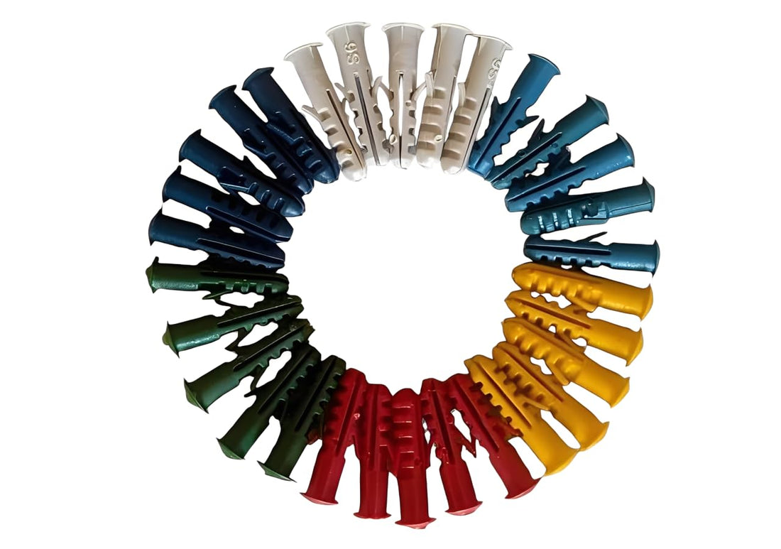 Multi color Fisher Wall 12 cm – Heavy Duty Anchor for Screws, Durable Fixing for Concrete, Brick, and Drywall (10Pieces)