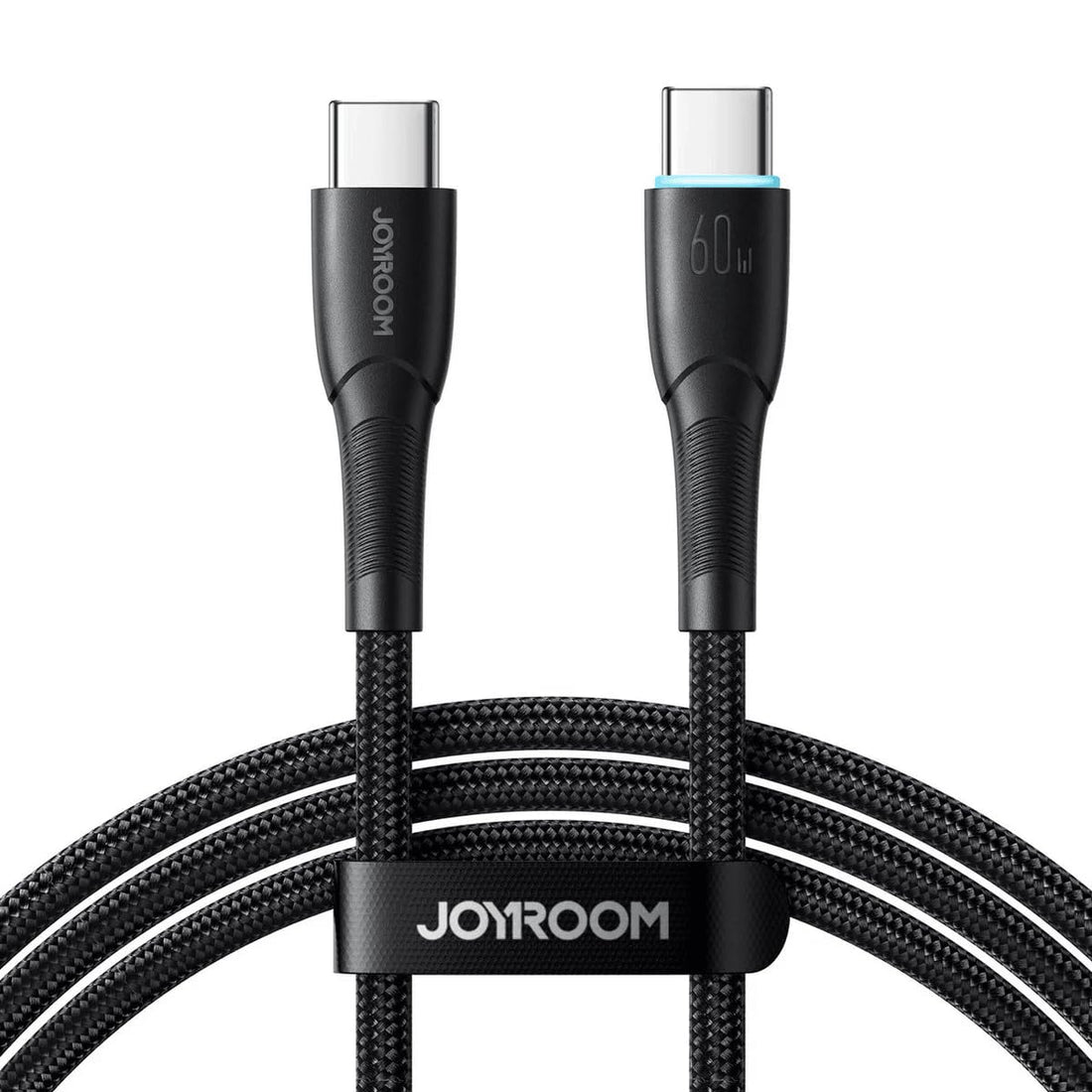 Joyroom SA32‑CC3 Starry Series 60W USB‑C to USB‑C PD Fast Charging & Data Cable, 1M – Nylon‑Braided, 480 Mbps High‑Speed Sync – Black | 12 Months Warranty