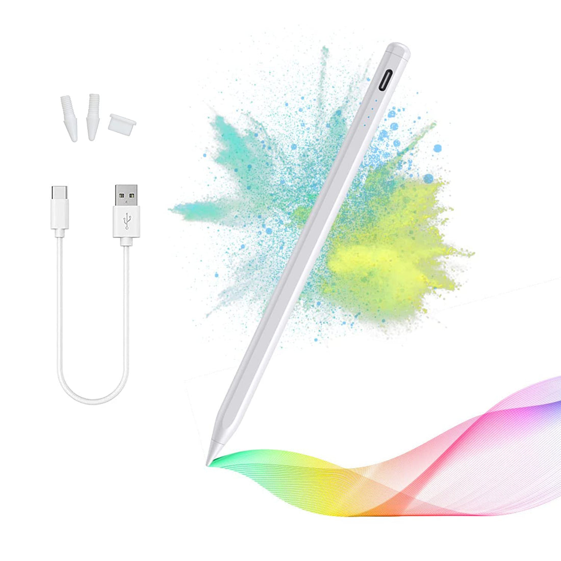 Necomi Stylus Pen Compatible with iPad (2018-2022), Palm Rejection, Magnetic Adsorption for iPad (10/9/8/7/6th), iPad Pro (11/12.9in),iPad Mini (6/5th),iPad Air(5/4/3rd Gen) for Writing Drawing