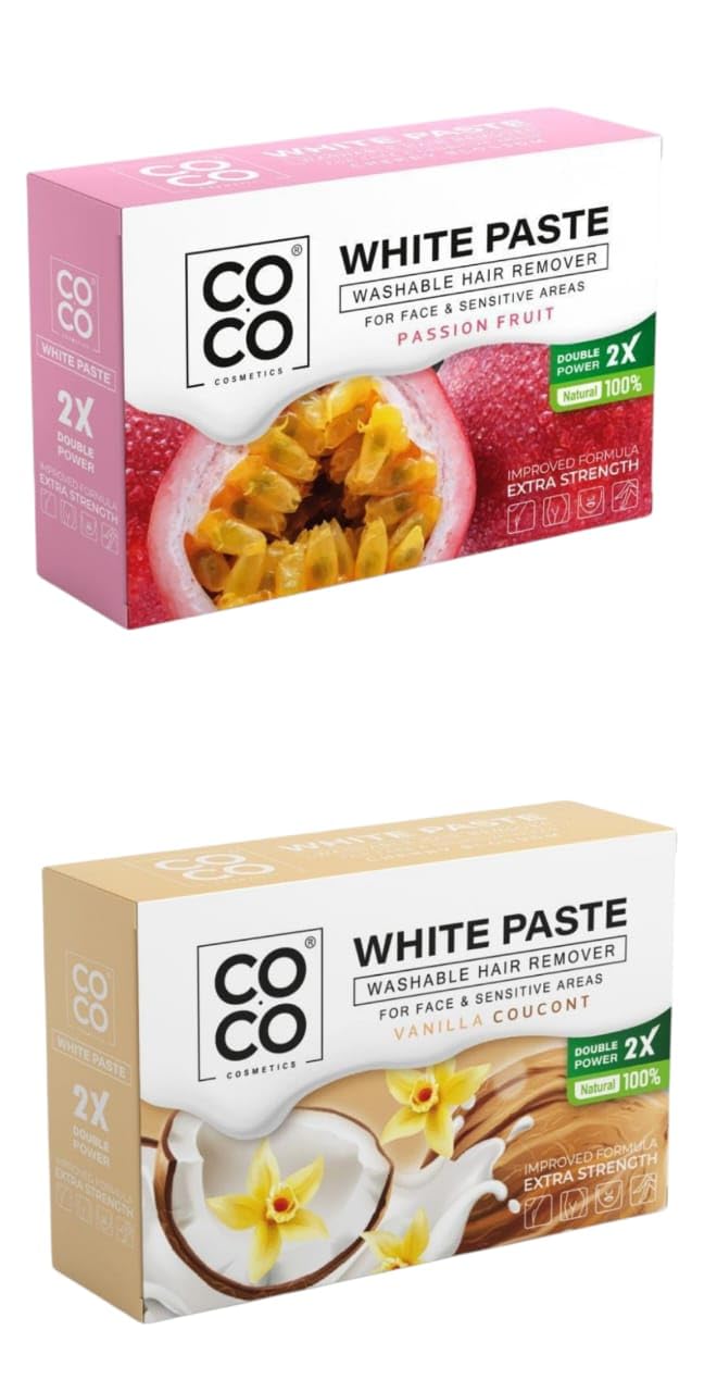 Coco Wax White Dough For Removing Body Hair 2 Pieces