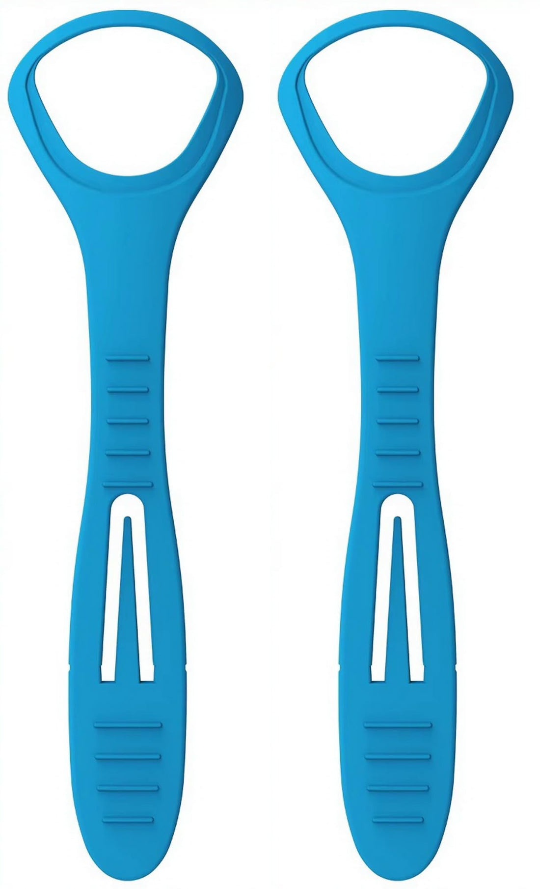 Tongue Cleaner, Tongue Scraper, Disposable, Plastic Scraper, Clean Tongue, Promote Fresh Breath, Includes Safe Fold- Back Tooth Pick, 2 Count Blue