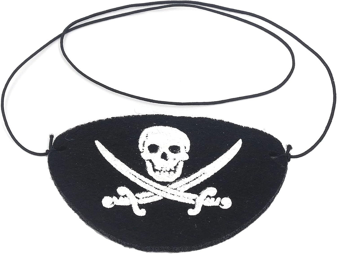 Black Pirate Eye Mask Adjustable Felt Eye Mask Single Eye Mask Eye Mask Eye Mask for Festival Cosplay Party Kids Adults