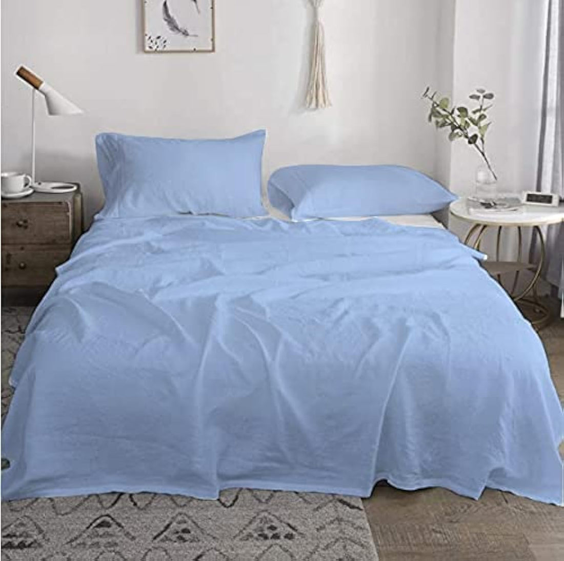 Tigers Trade Lines MAYWING Cotton Bed Sheet Set for Hotel Rooms and Home (Lebanon, (For Single Bed (Singleroom)