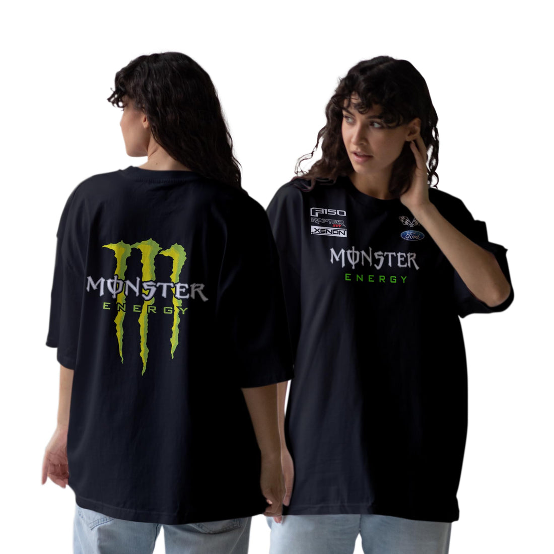 Oversized T-Shirt for Men and Women - Stylish Design in White and Black - 100% Cotton