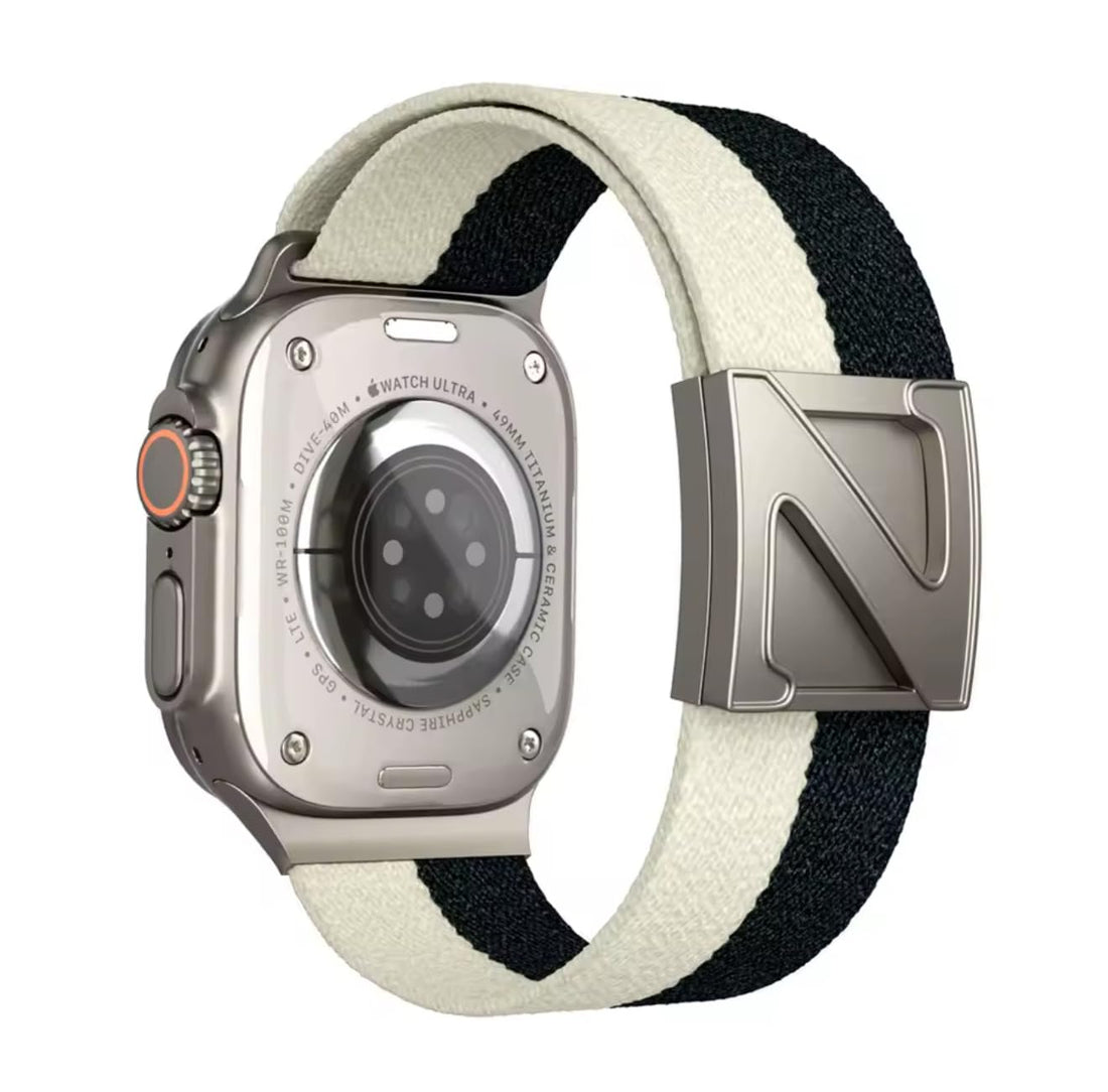 Fekra Premium Magnetic Nylon Strap for for Apple Watch Band for Apple Watch Ultra 3/2/1 49mm, Apple Watch Series 11/ Series 10 46mm, 9/8/7 45mm