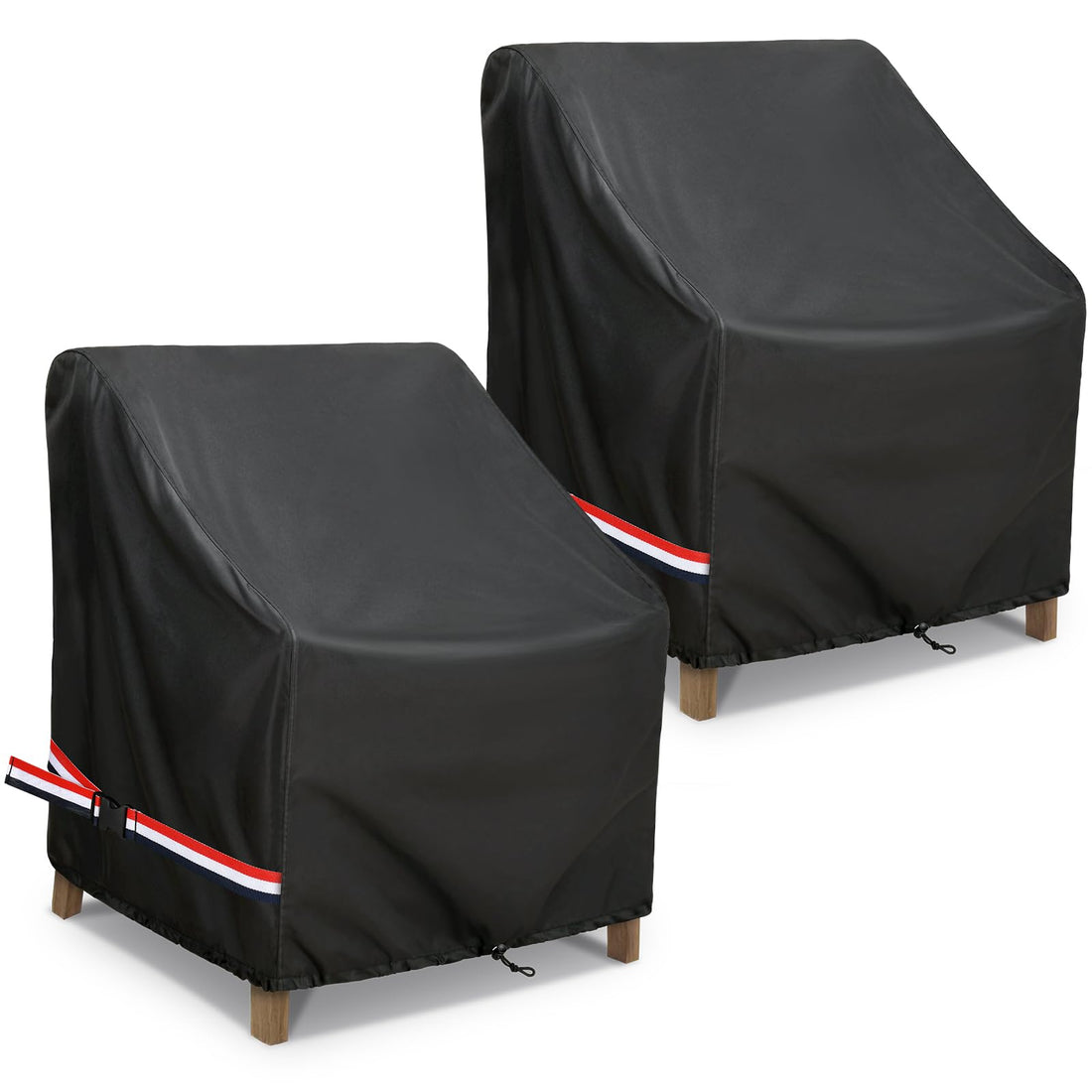KylinLucky Patio Chair Covers Waterproof, Heavy Duty Outdoor Furniture Covers Fits up to 33 W x 34 D x31 H inches 2 Pack Black