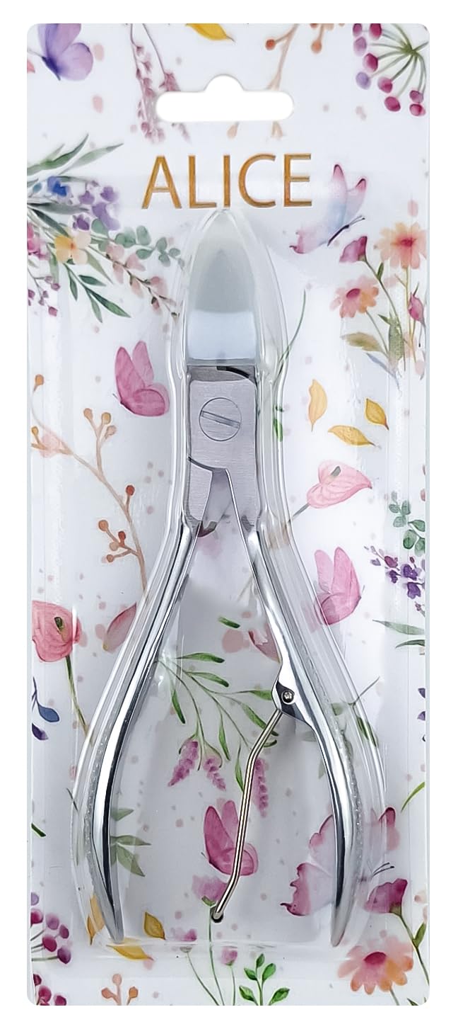 Alice - Nail Clipper, Toenail Clipper From Stainless Steel, For Thick Nails, Suitable For Both Gender, Silver