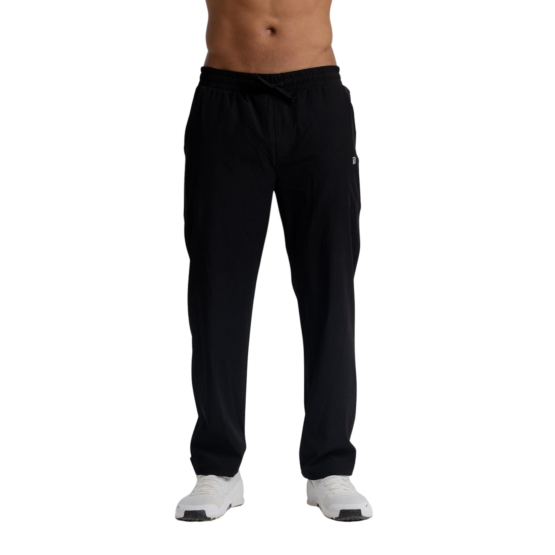 Men Essentials Flexi Dri Straight Sweat Pants Black. Elastic Waistband with Drawstring, Lightweight Breathable Performance Pants for Training & Everyday Wear #229