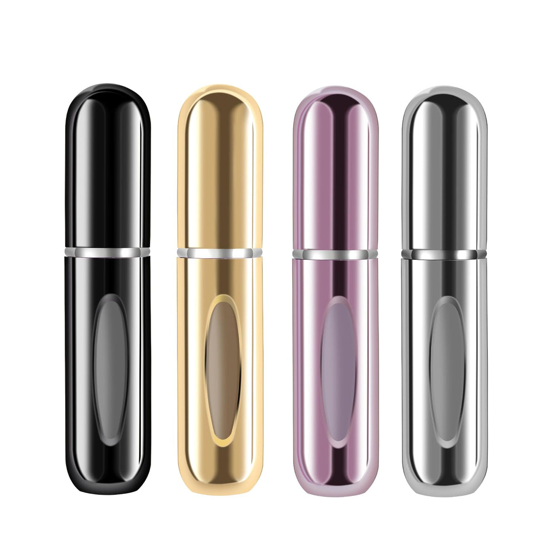 Yamadura Portable Mini Refillable Perfume Atomizer Bottle Refillable Perfume Spray, Atomizer Perfume Bottle, Scent Pump Case, Perfume Atomizer Refillable Travel (5ml, 4 Pack)