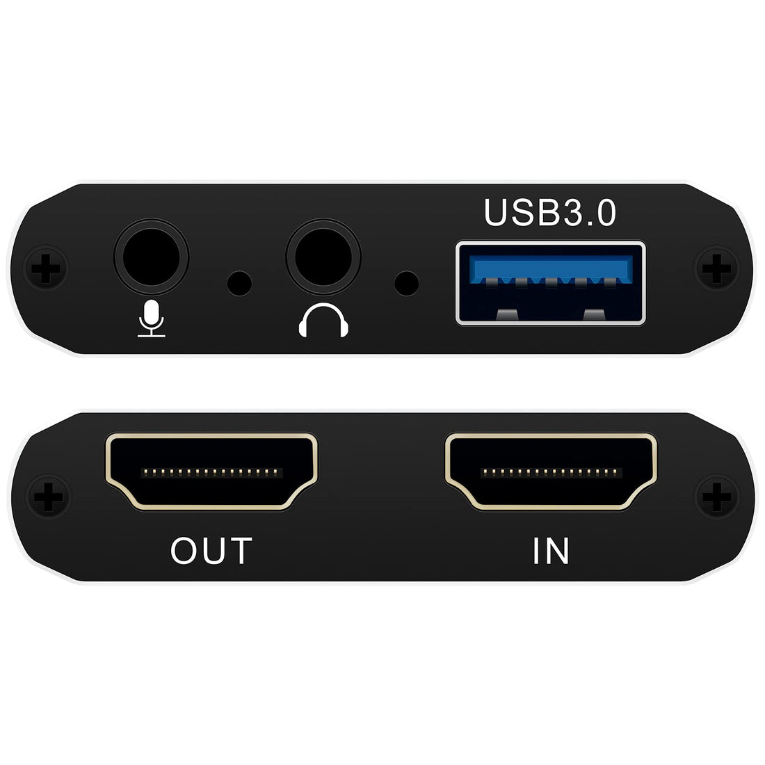 4K Audio Video Capture Card, Recording Card with Microphone HDMI Loop-Out,HDMI to 1080P USB 3.0 for Gaming Streaming TV Recorder, Live Streaming Broadcasting