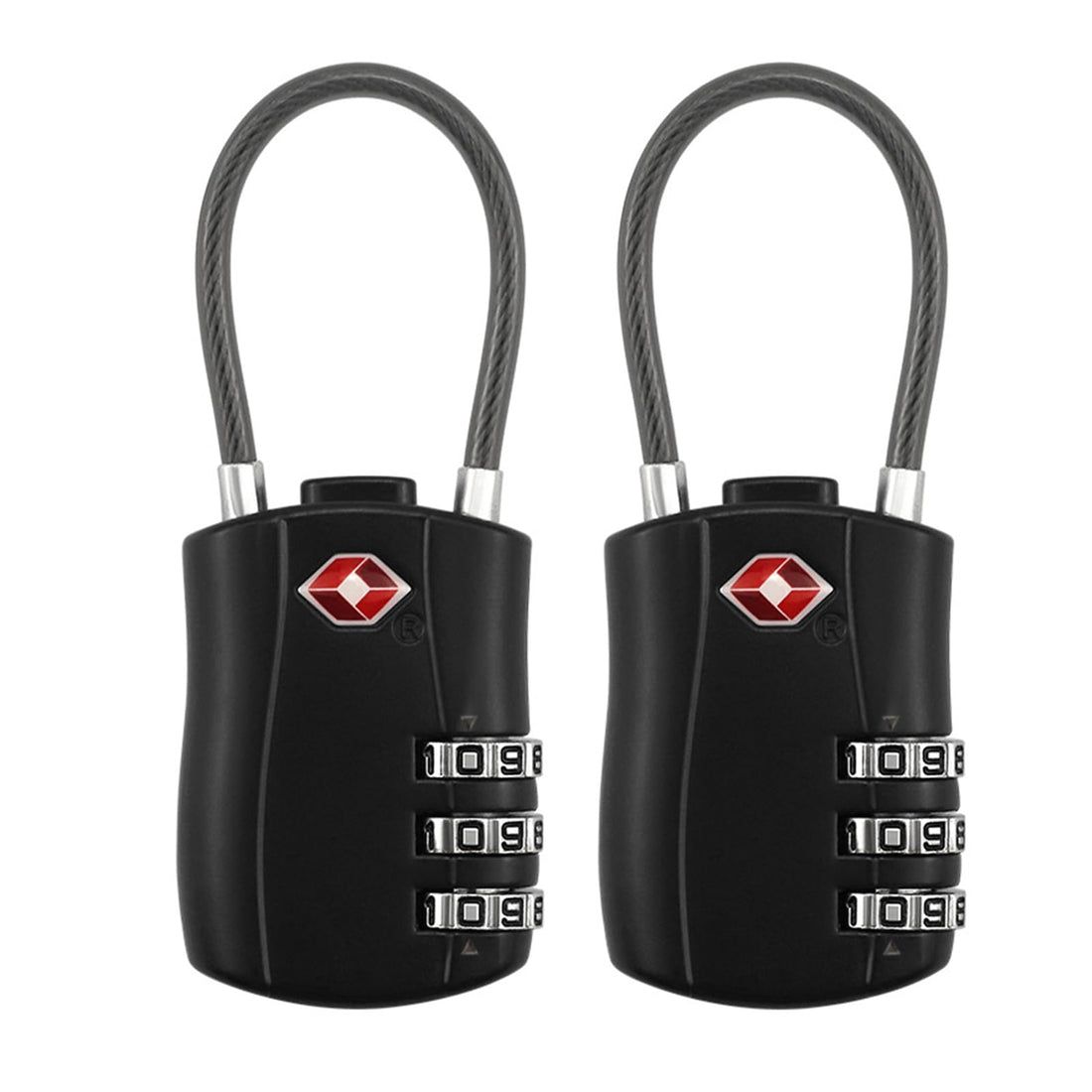 Arabest Suitcase Locks Luggage Locks, Zinc Alloy Security Padlock, 3-Dial Combination Padlock for Luggage, Suitcases, Backpacks, Duffle Bag Laptop Camera Bag 2Pcs