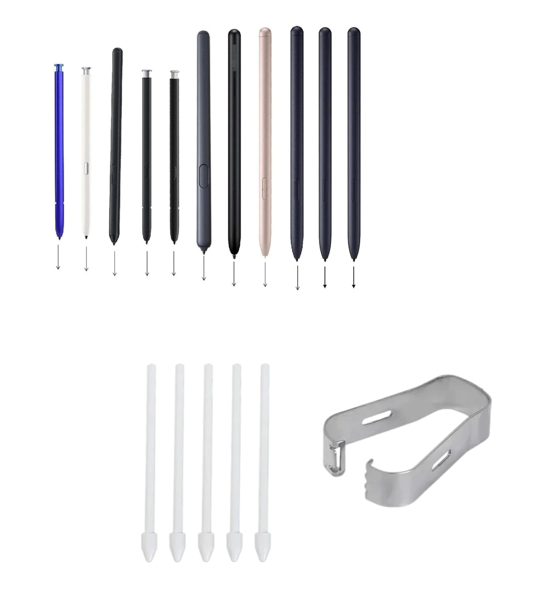 Tips Change For SPen Touch Stylus Nibs Compatible with Samsung Note 10, Note 10 +, All Note 20, Tab S6, S6 Lite, S7, S7+, ALL S8, S21 Ultra, S22, S23, S24 Ultra & Others. 5 Pack Tips White + Tweezers