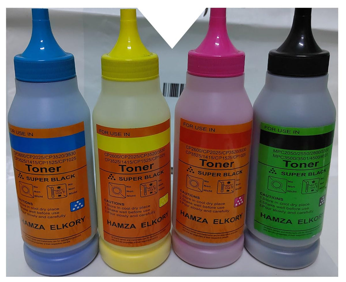 Toner Refill for all Ricoh color printers and copiers, Ricoh Aficio MPC 2030, 2050, 2350, 2530, 2550, 2800, 3300, 3500, 3501, 4500, 4501 Color Laser Multifunction Printers