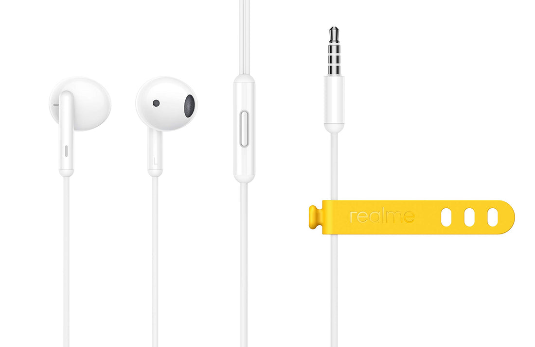 Realme RMA2001 Buds Classic Wired Earphones with HD Microphone - White