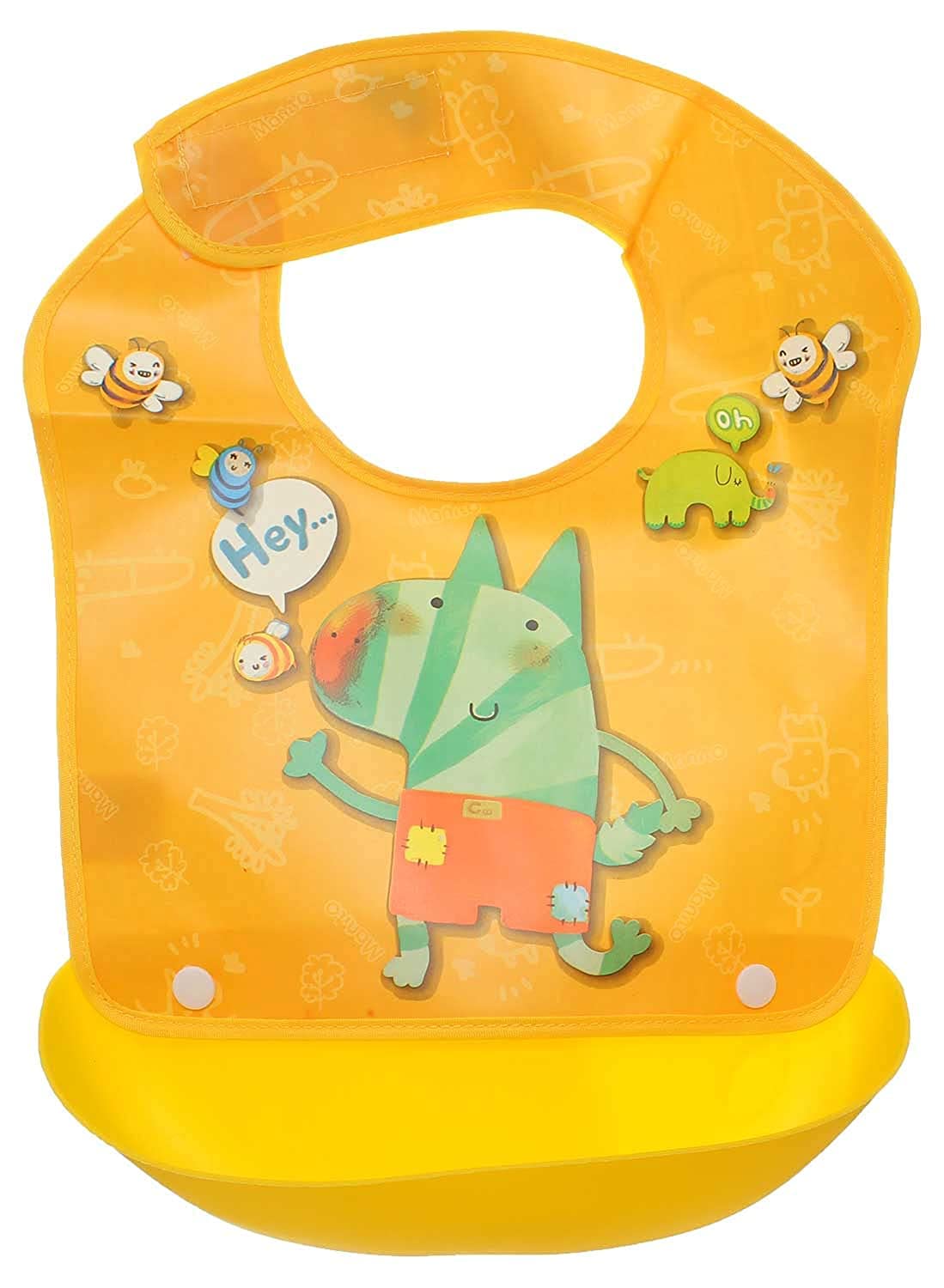 Other Plastic Baby Bib, Multi Color, Cartoon, FOOD_BIB, Unisex-Babies